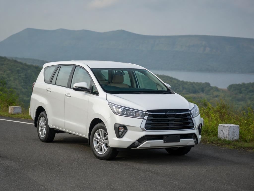Premium white SUV for family trips and hill station travel